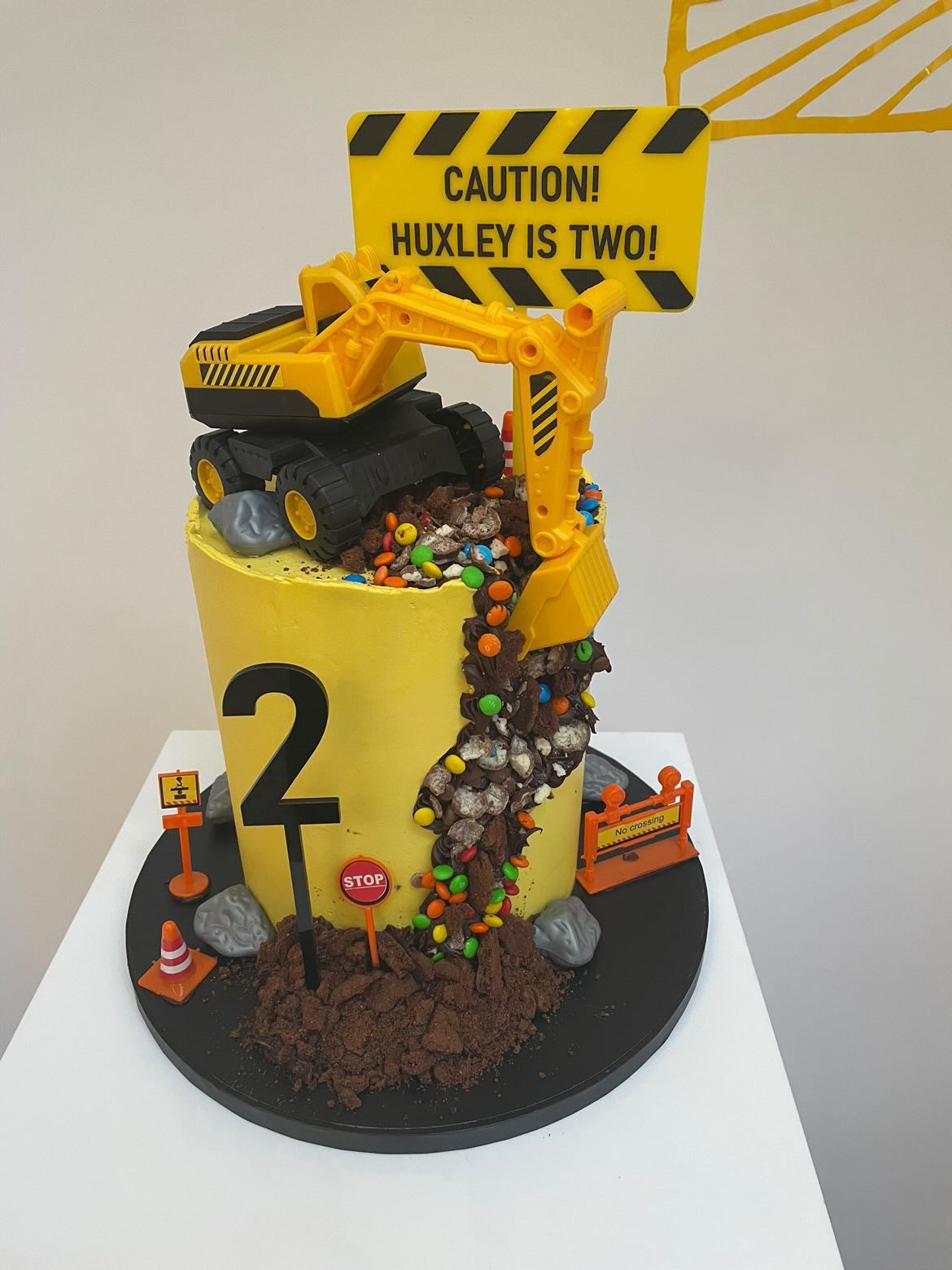 construction cake topper
