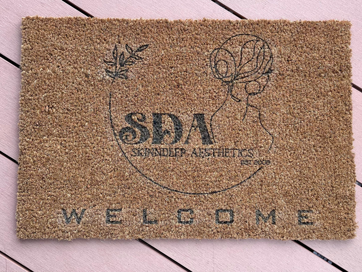 Branded door mats Logo door mats Laser Edge Designs LaserEdgeDesigns