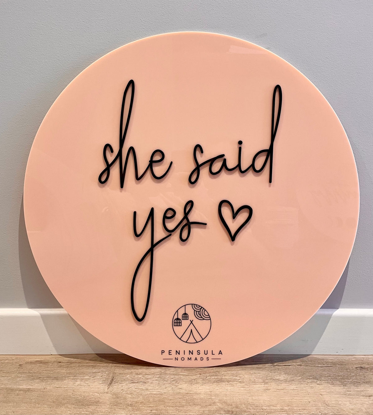 she said yes sign