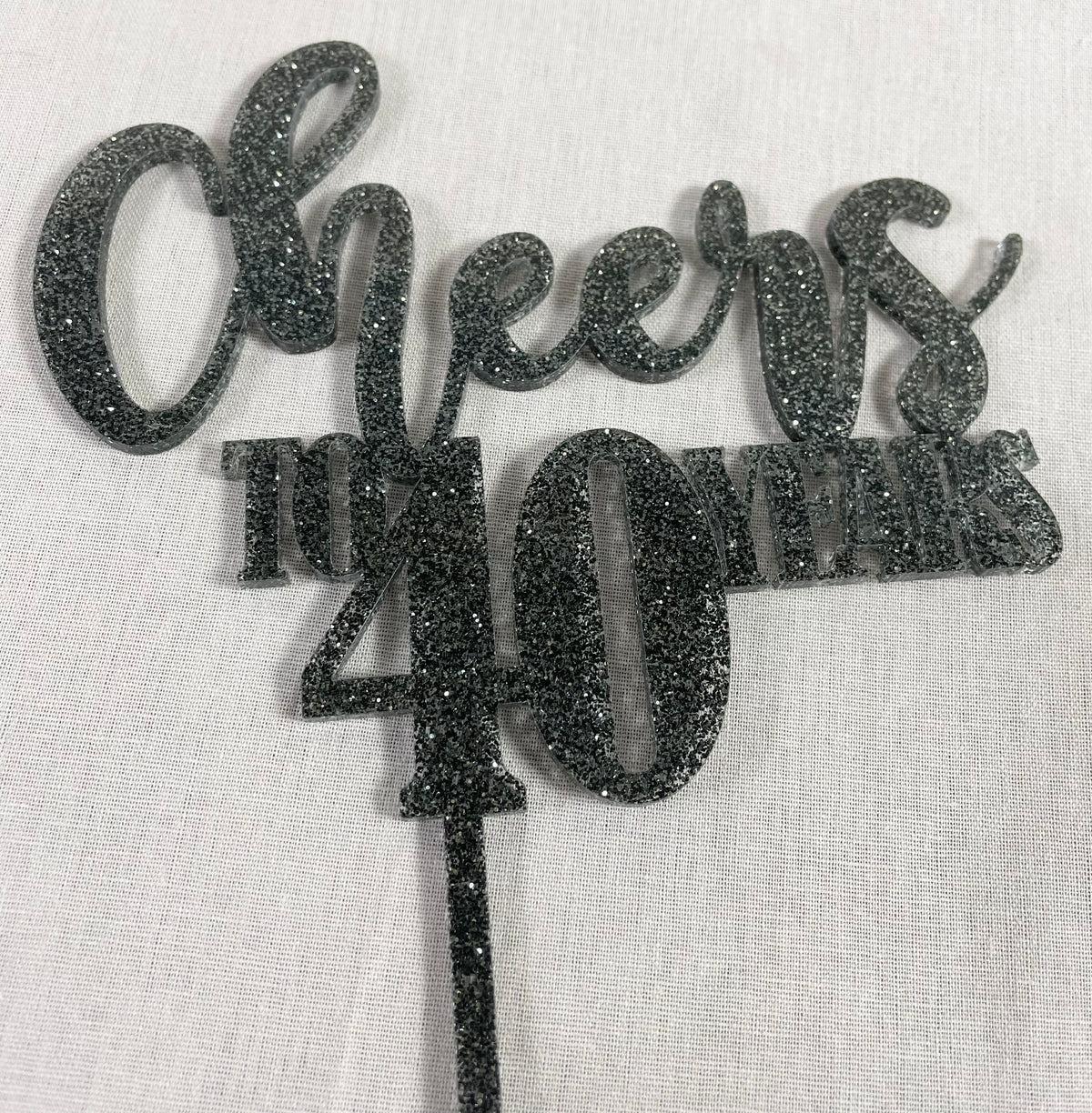 cheers to 40 cake topper