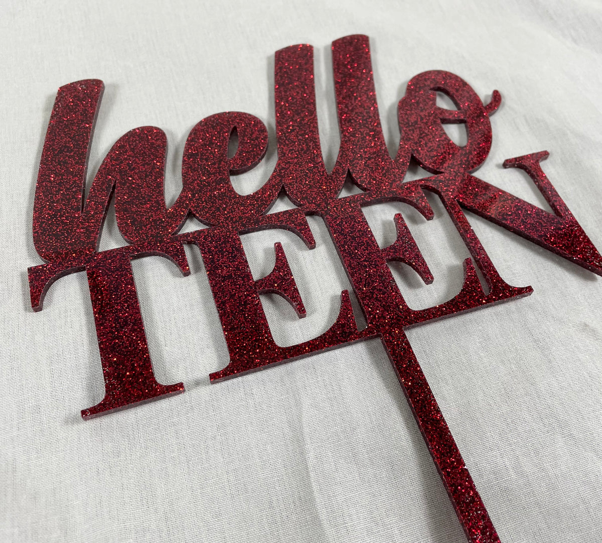 hello teen cake topper