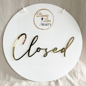 Open/closed sign | Custom open/closed sign - Laser Edge Designs ...