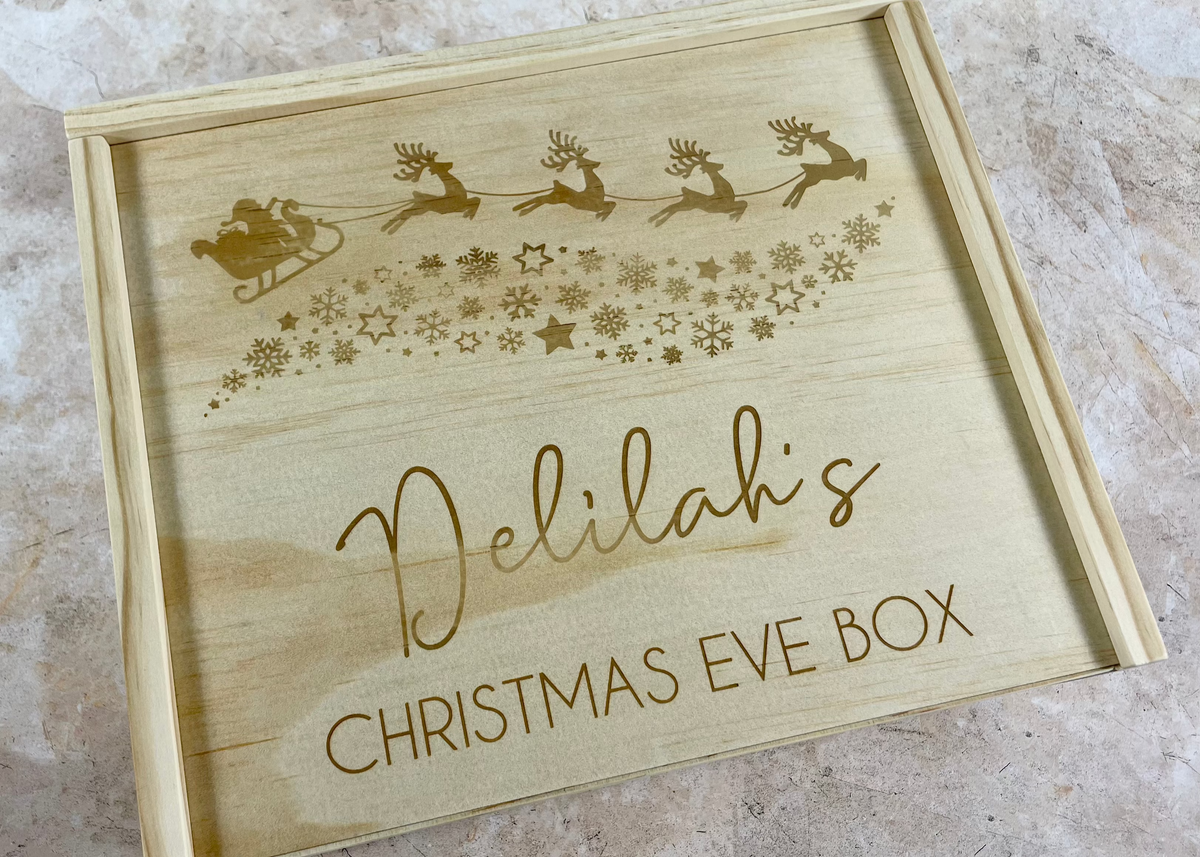 wooden Christmas eve box