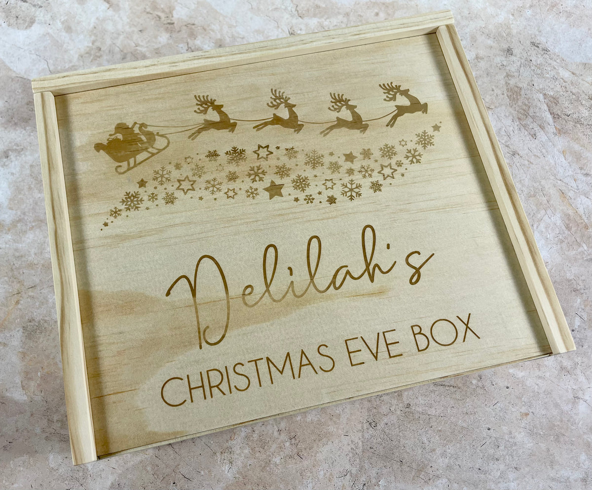 wooden Christmas eve box