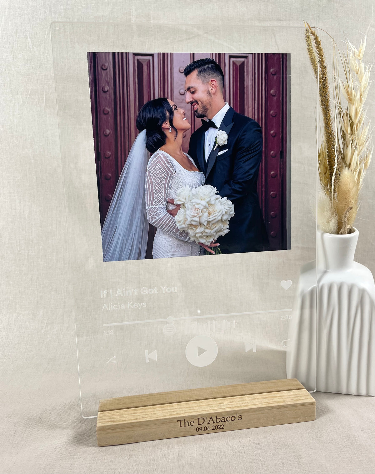 wedding Spotify plaque 