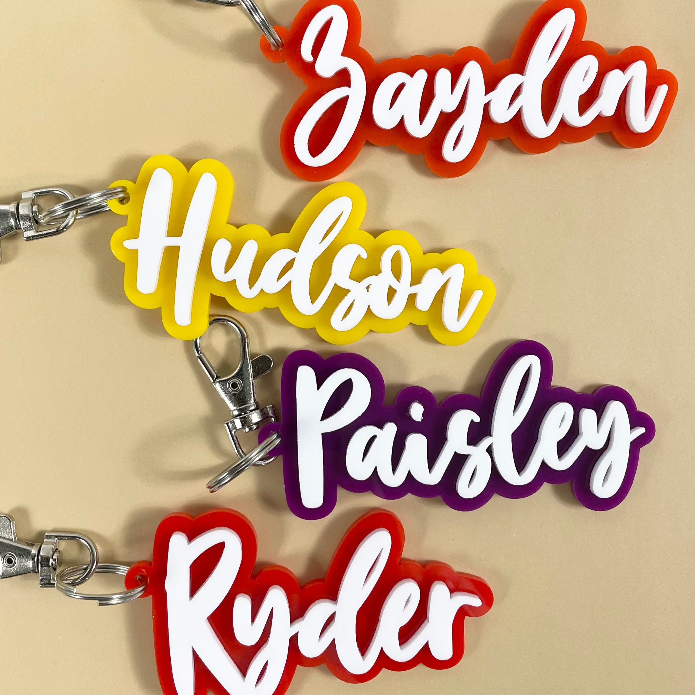 kids name bag tags 