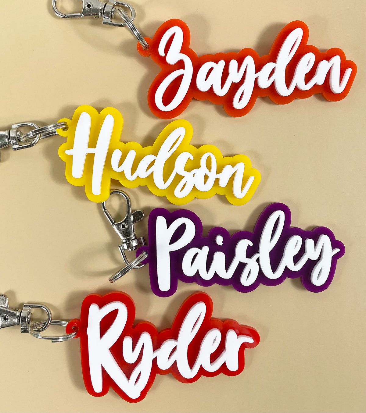 kids name bag tags 