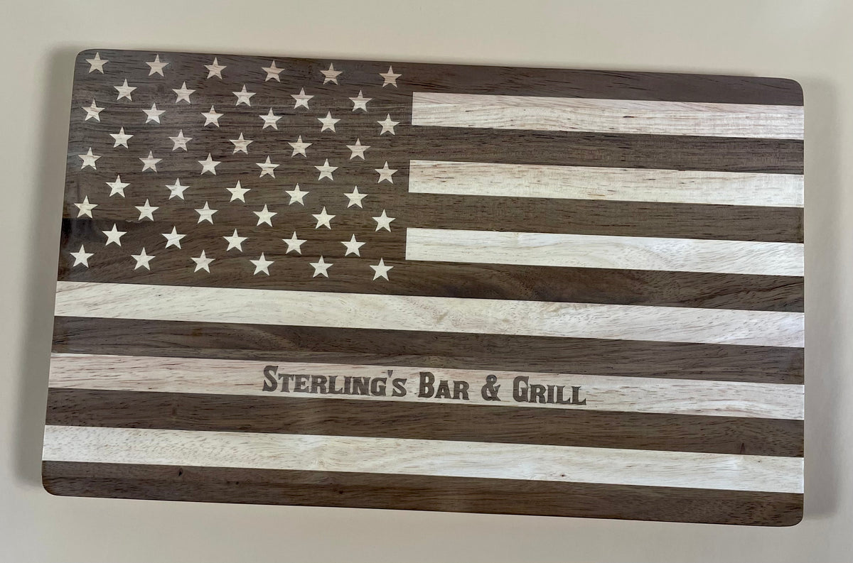 American flag chopping board
