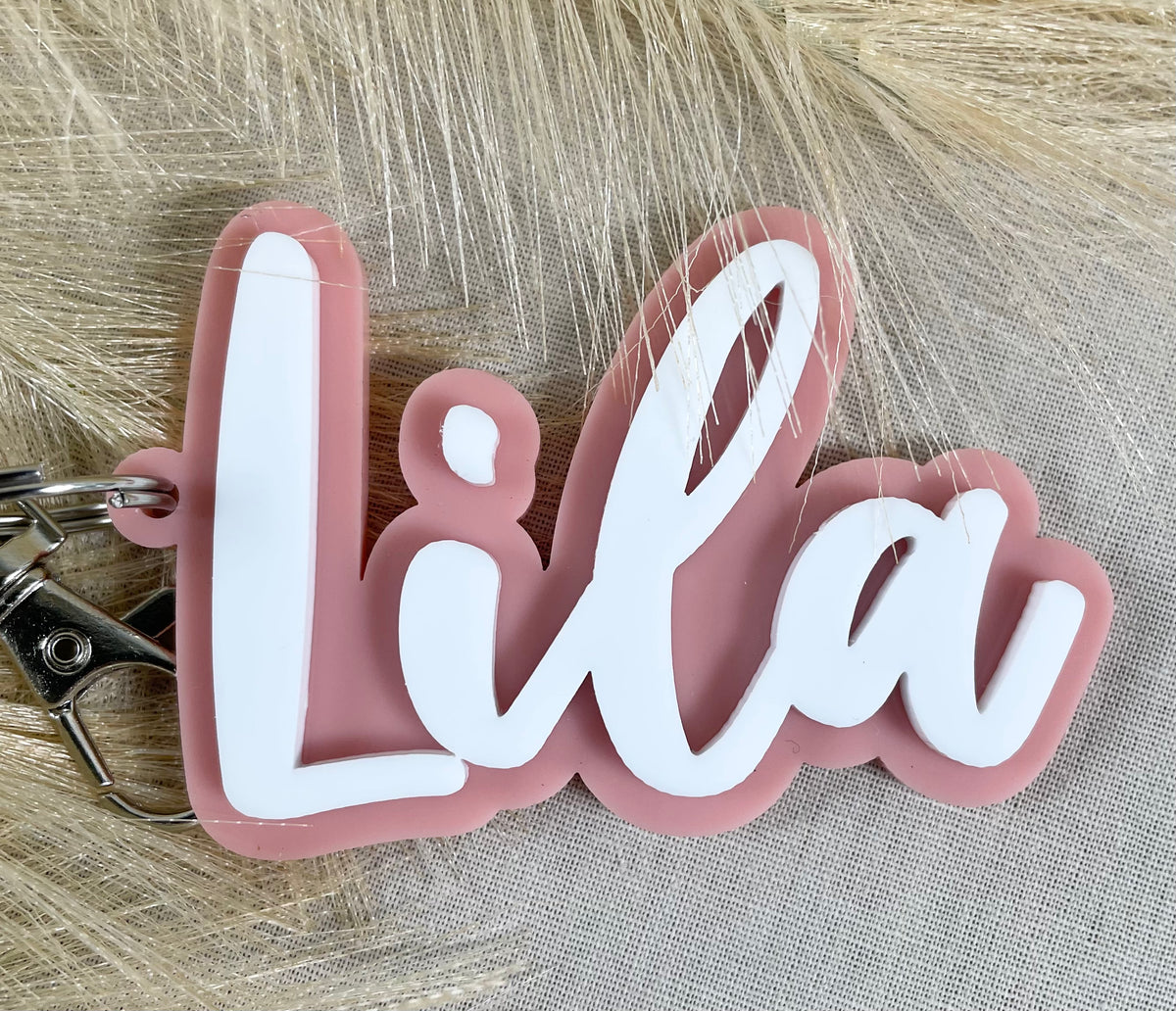 pink bag tag
