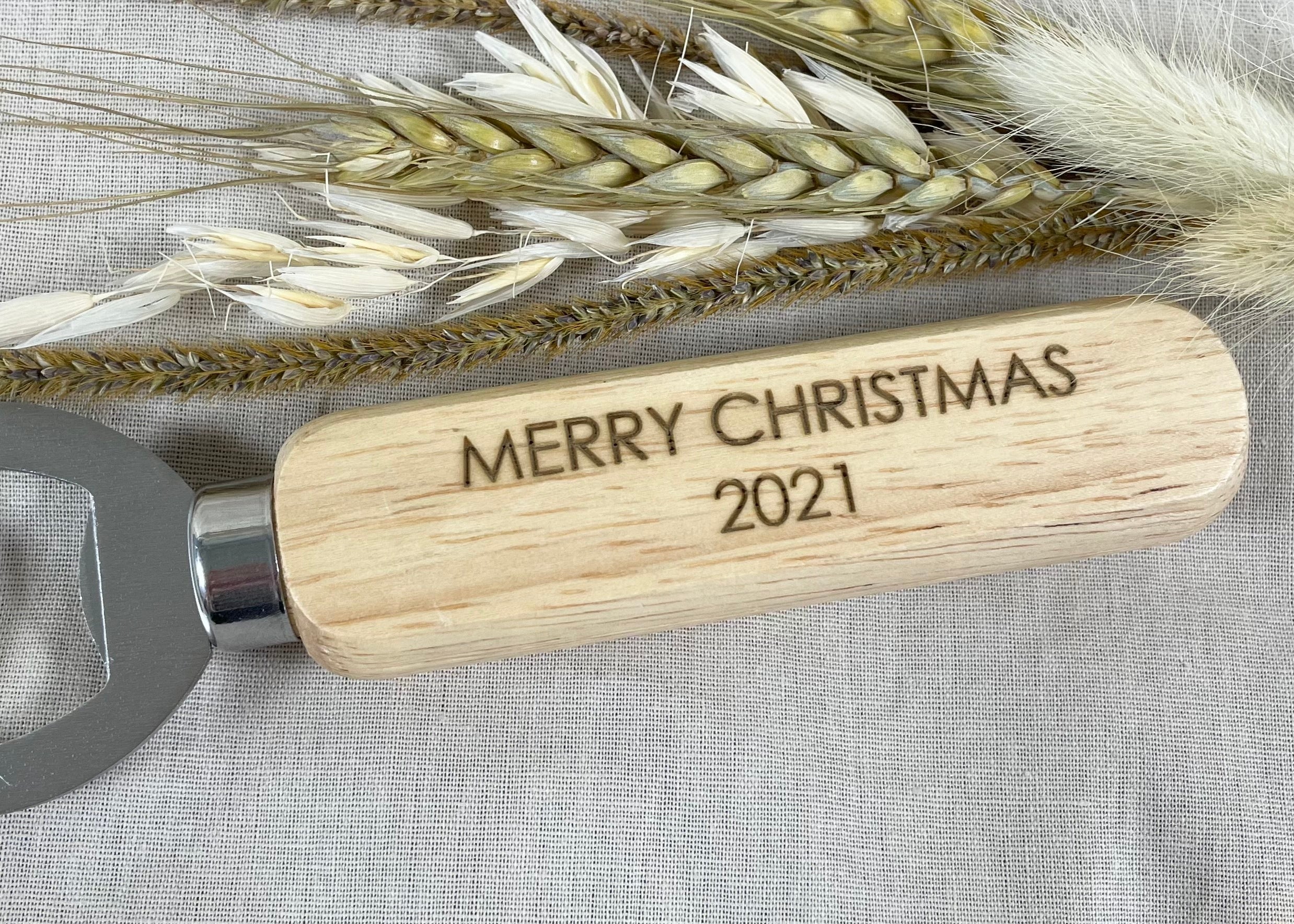 merry christmas bottle opener