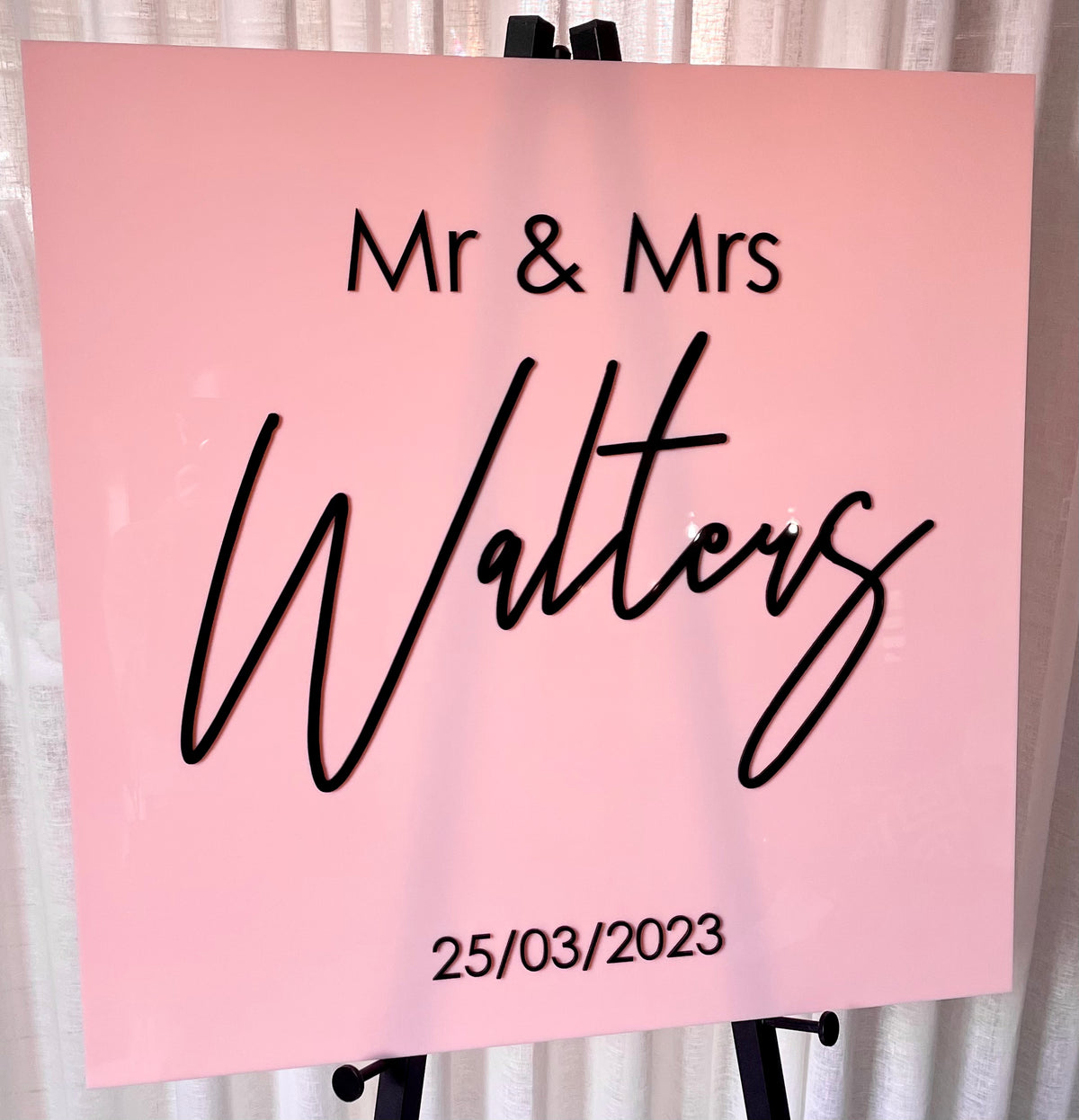 square wedding sign 