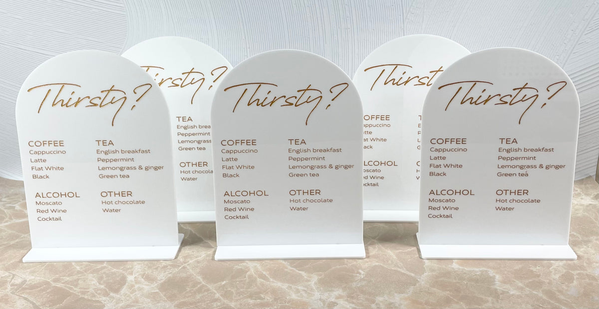 personalised drink menus Queensland 