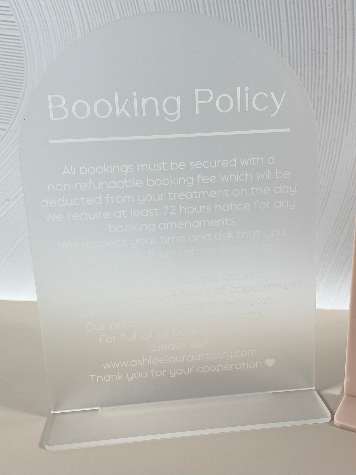 booking policy stand 