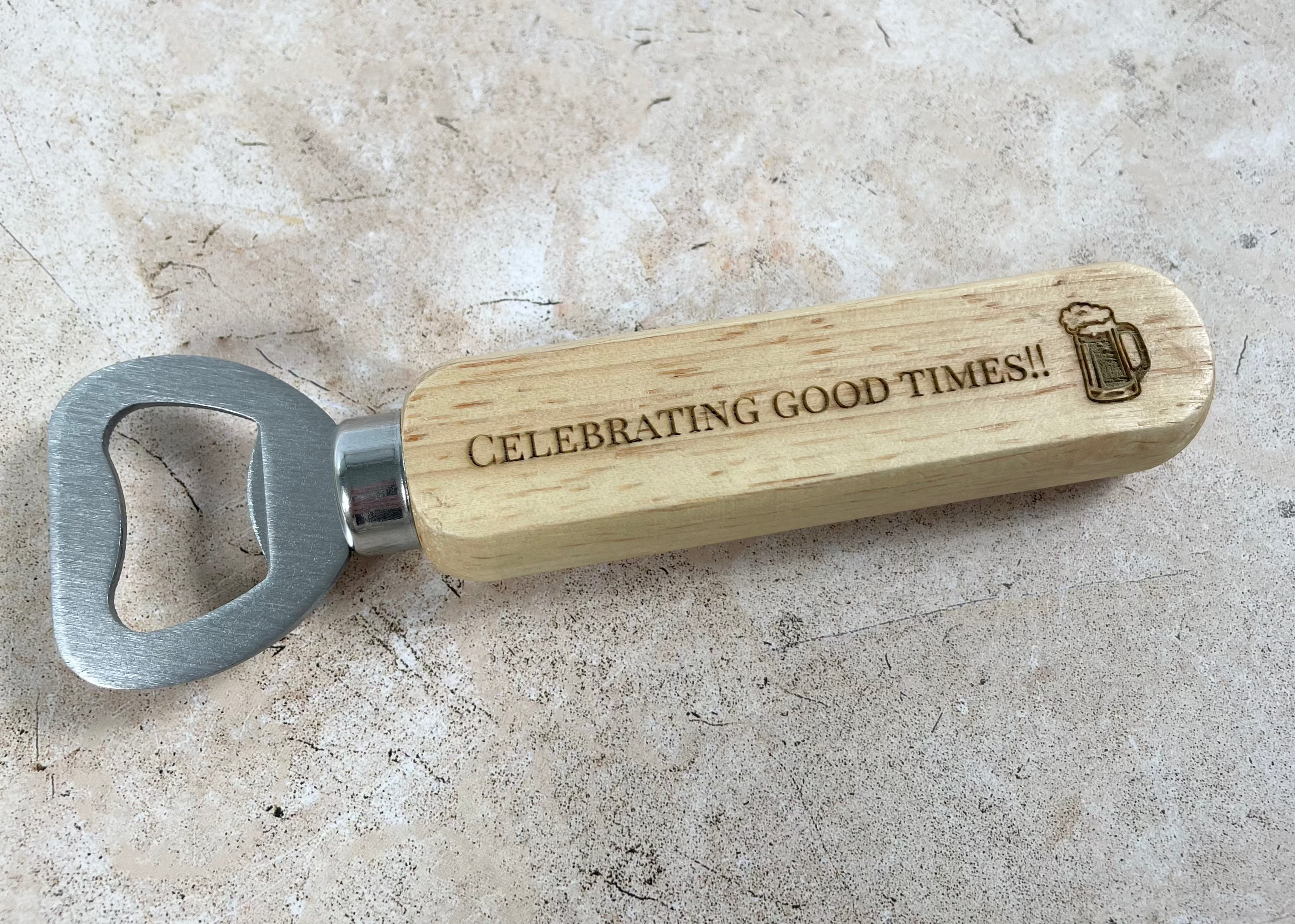 celebrating good times bottle opener 