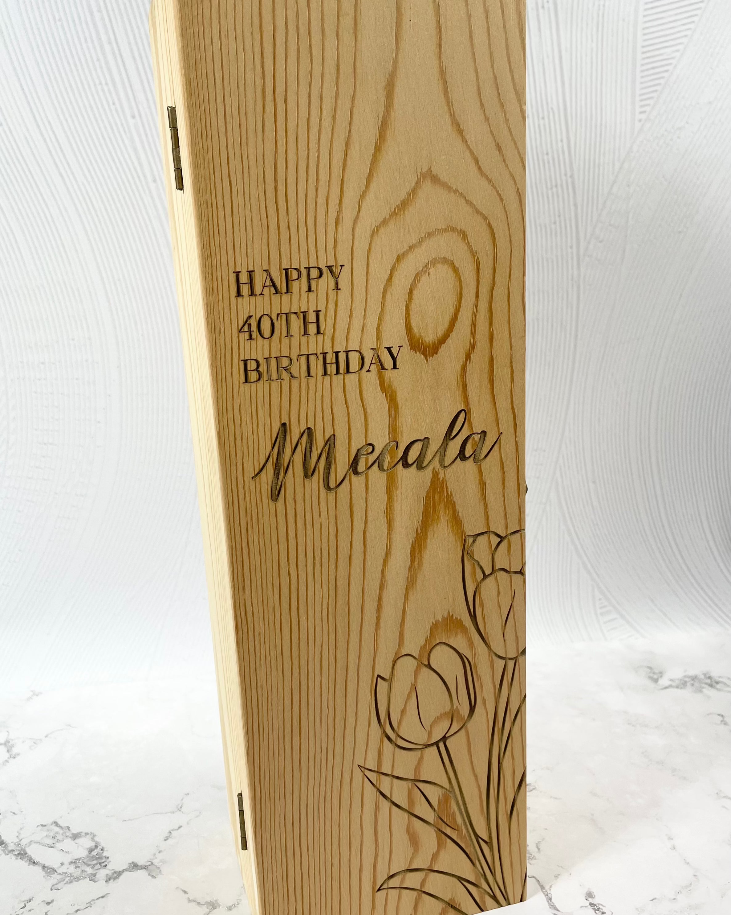 personalised wooden wine box