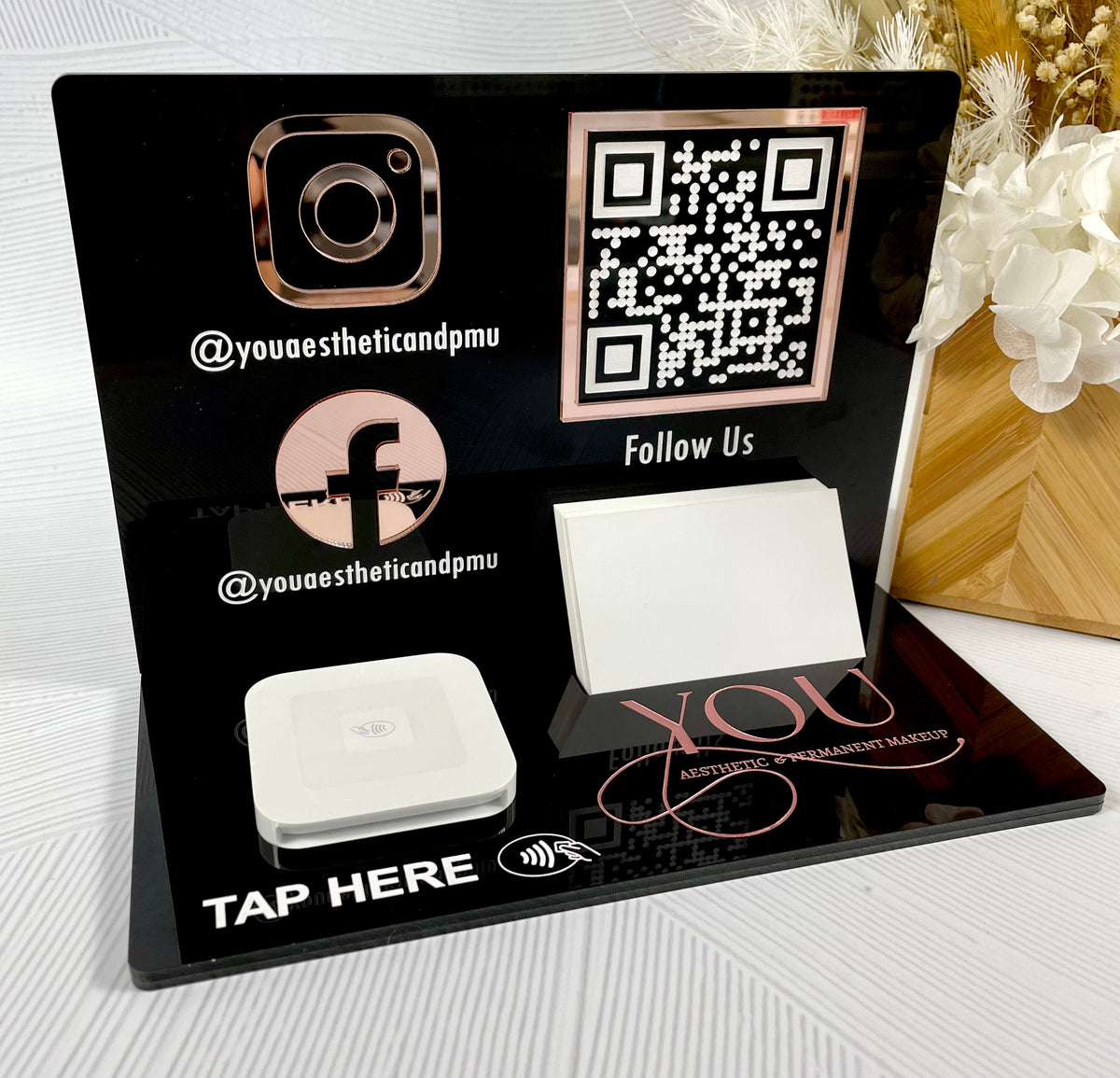 square dock with qr code