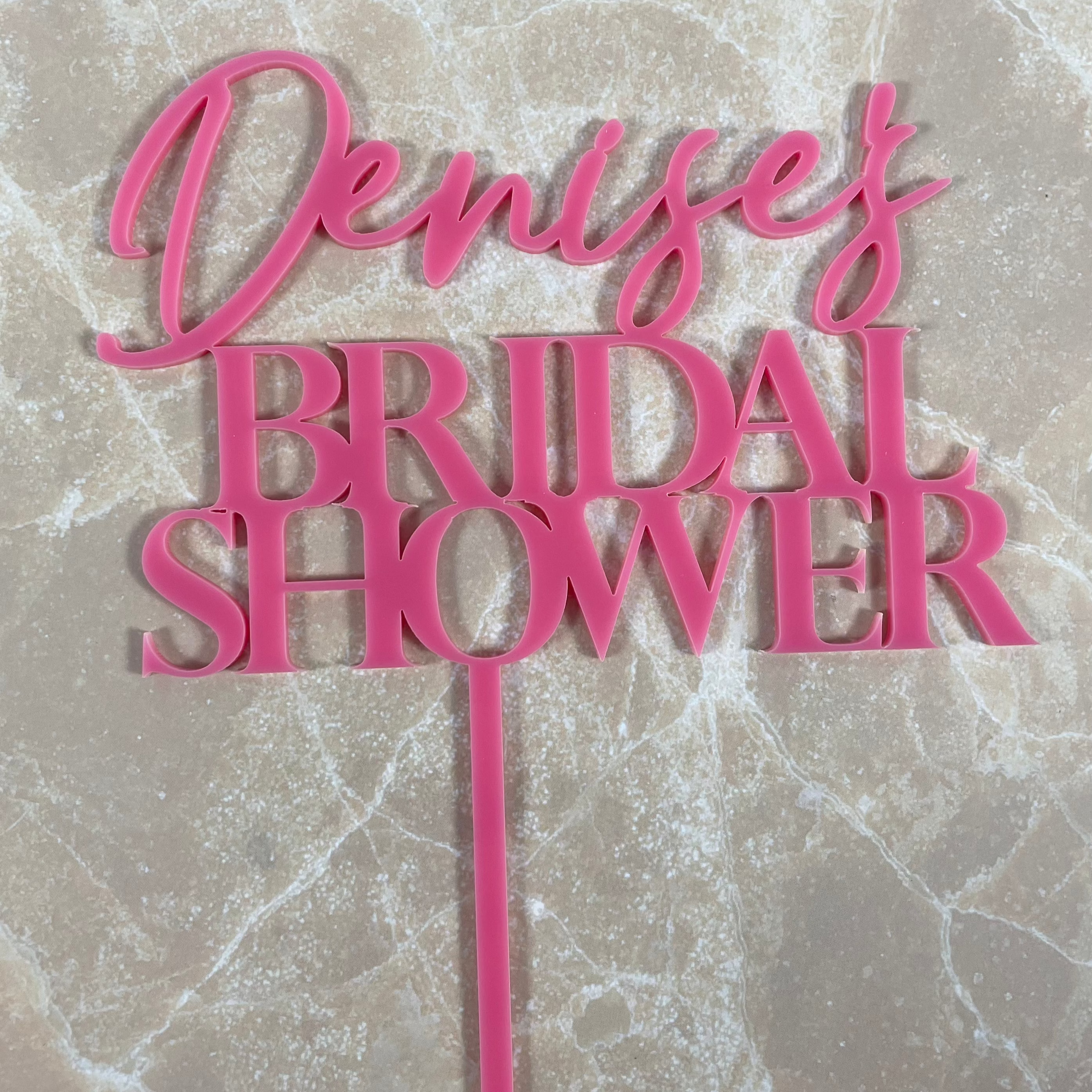 bridal shower cake topper