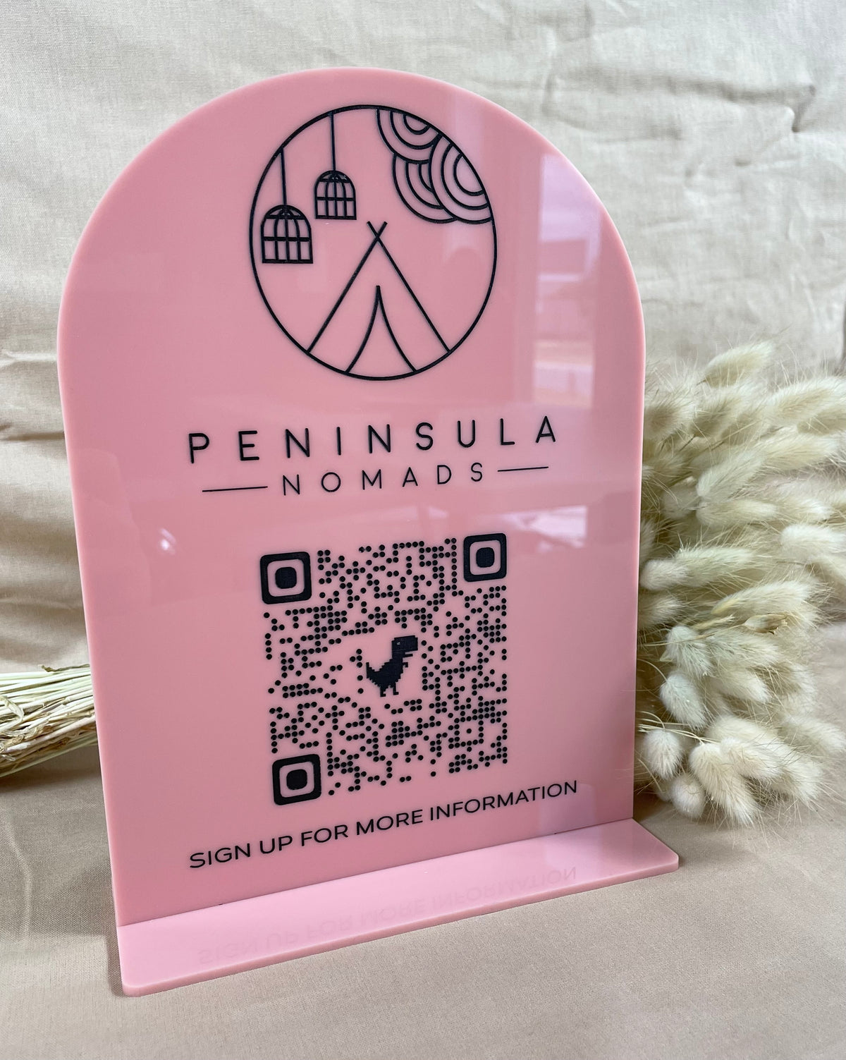 Acrylic QR code stand