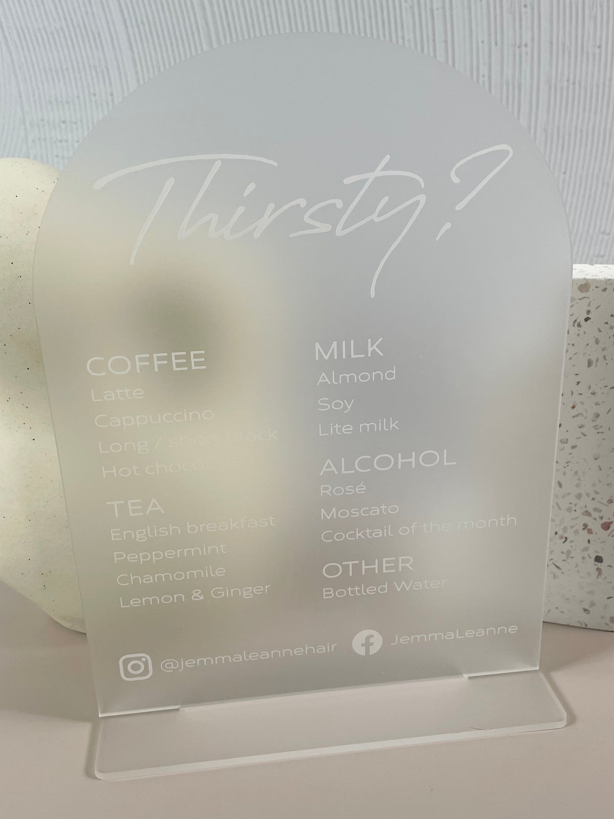 frosted drink menus