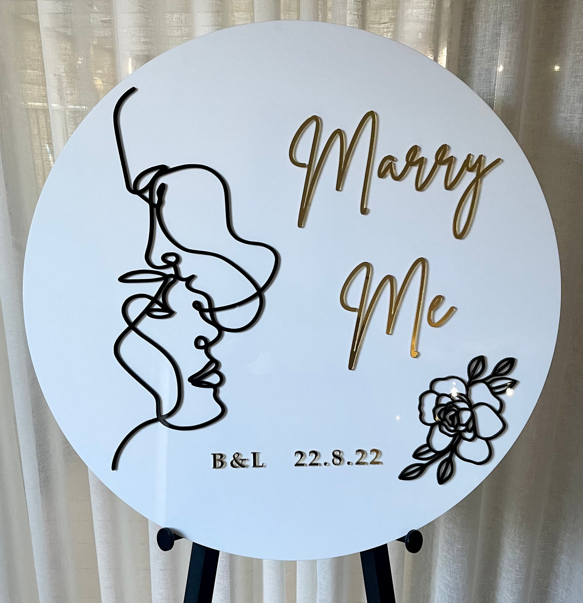 custom wedding sign Melbourne 