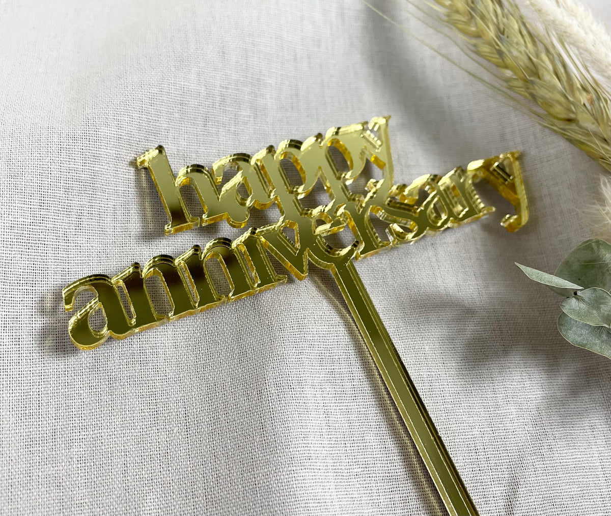 gold anniversary cake toppers
