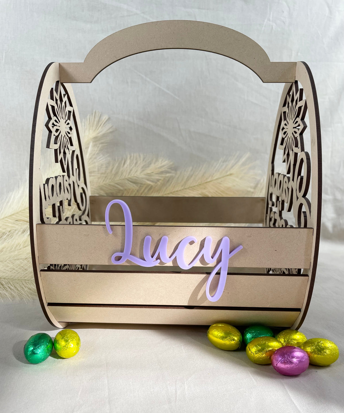 wooden easter basket