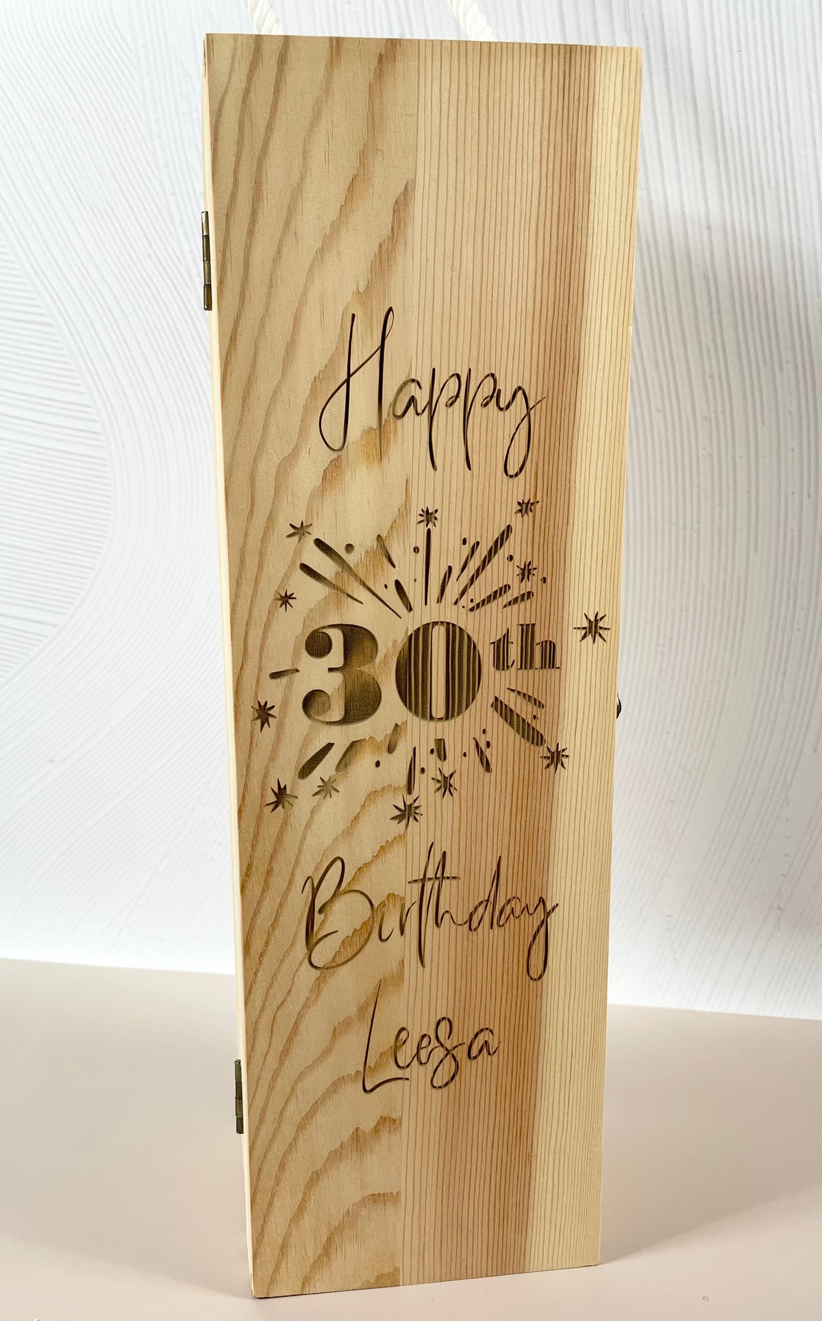 engraved wine box