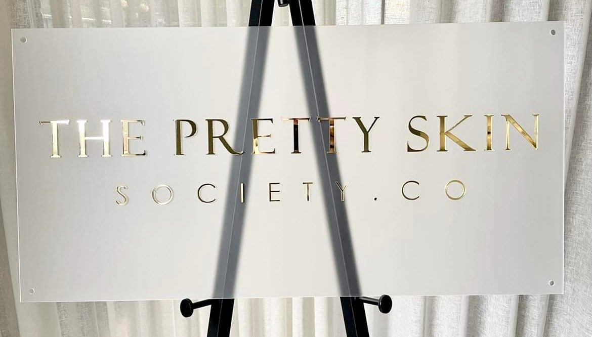 frosted acrylic business sign
