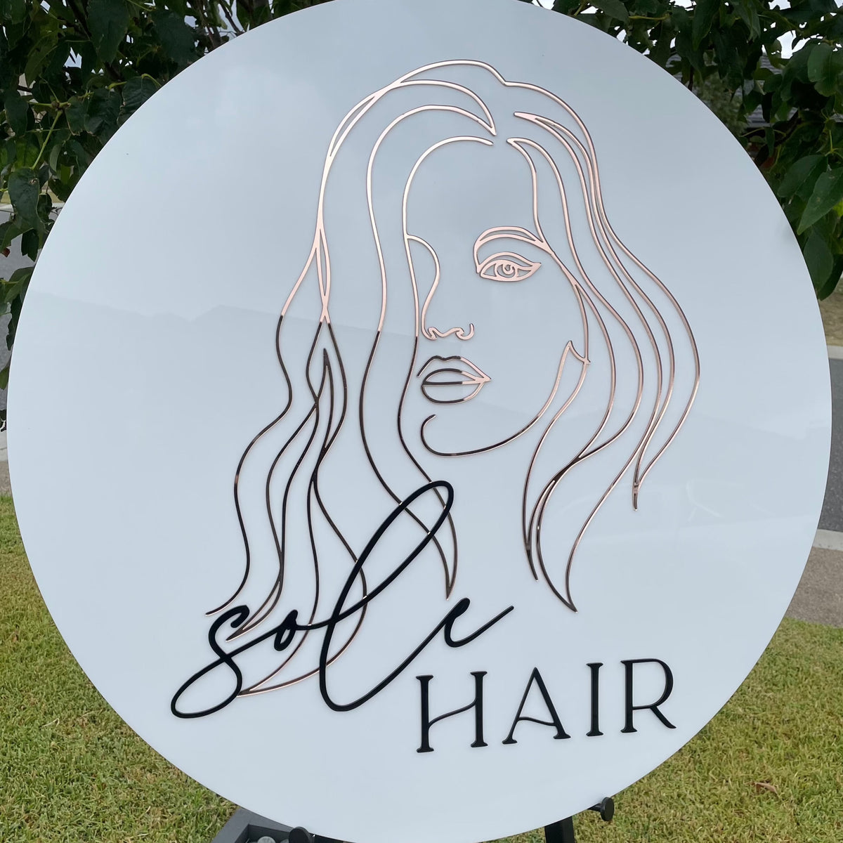 hairdressing business sign
