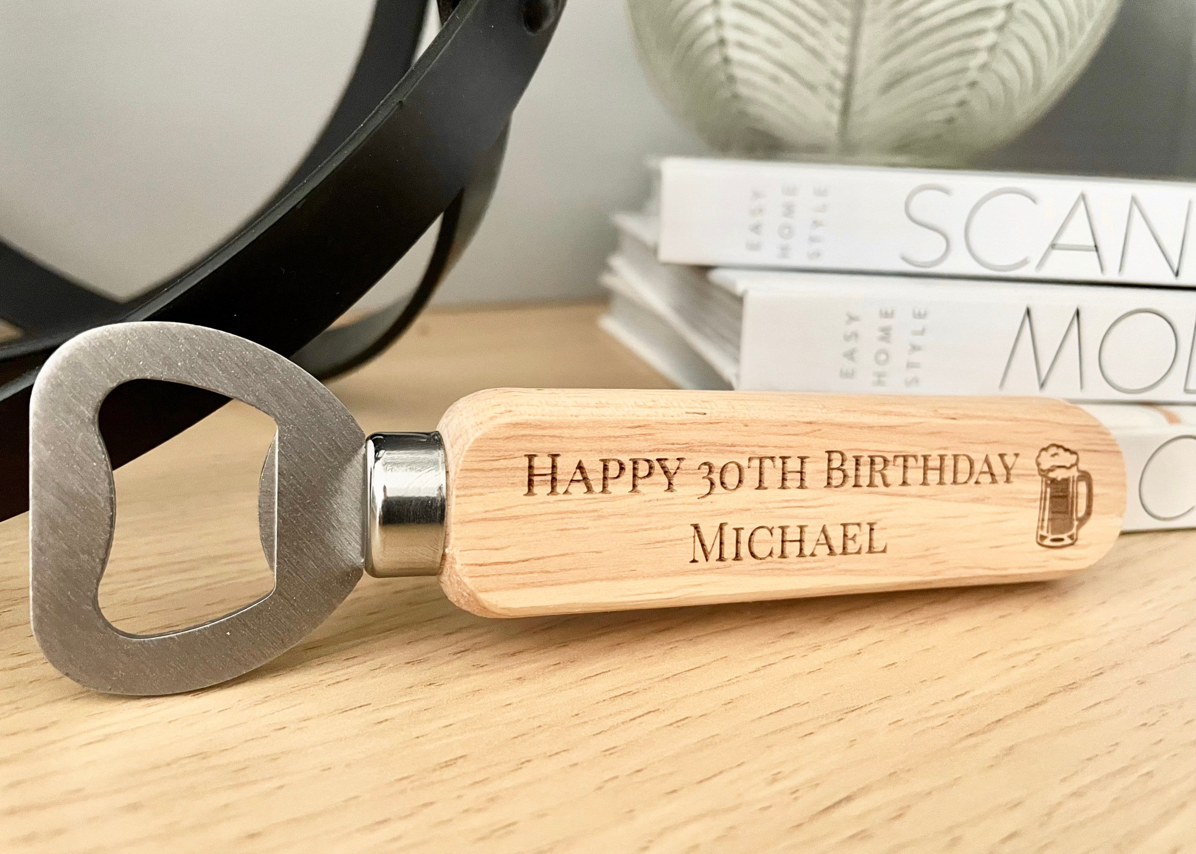 personalised birthday bottle opener