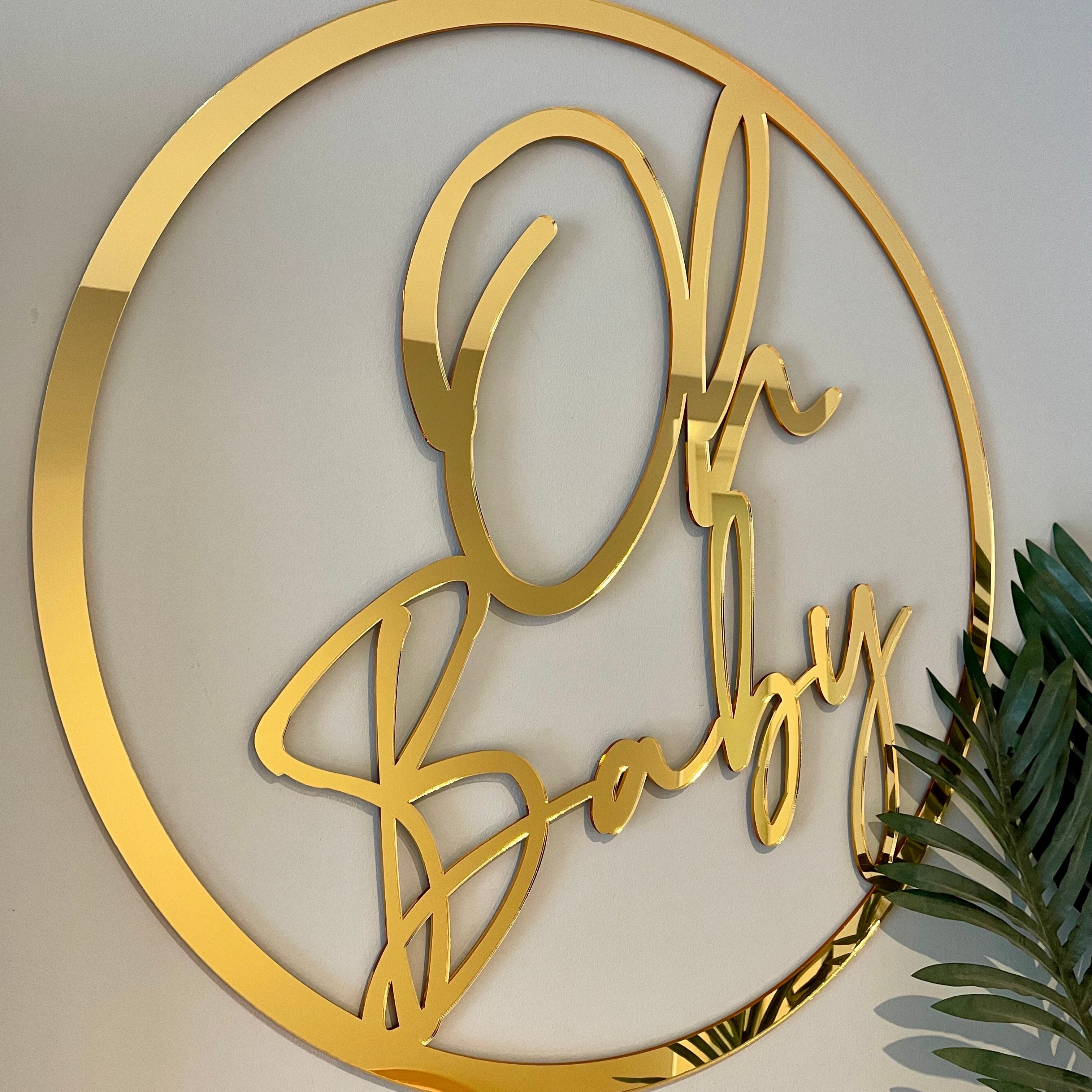 oh baby mirror sign