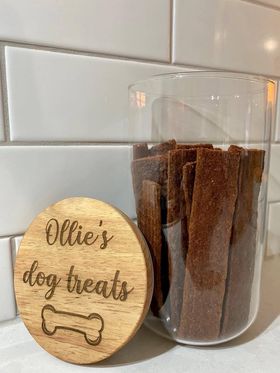 personalised dog treat jars