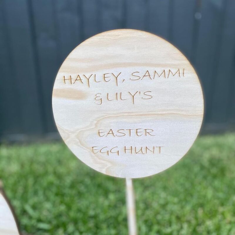Easter egg hunt signs
