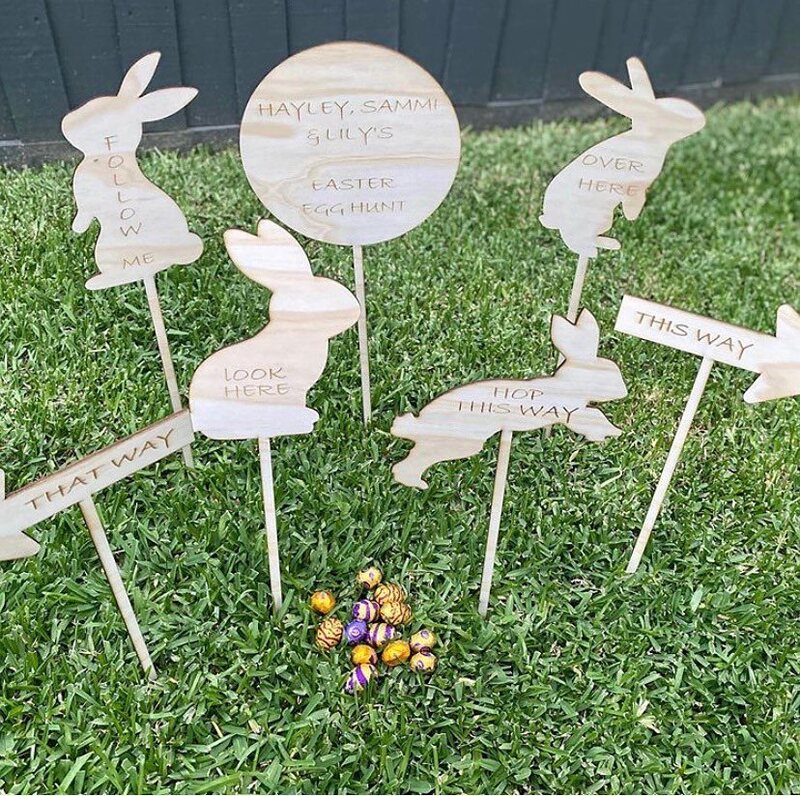 Easter egg hunt signs