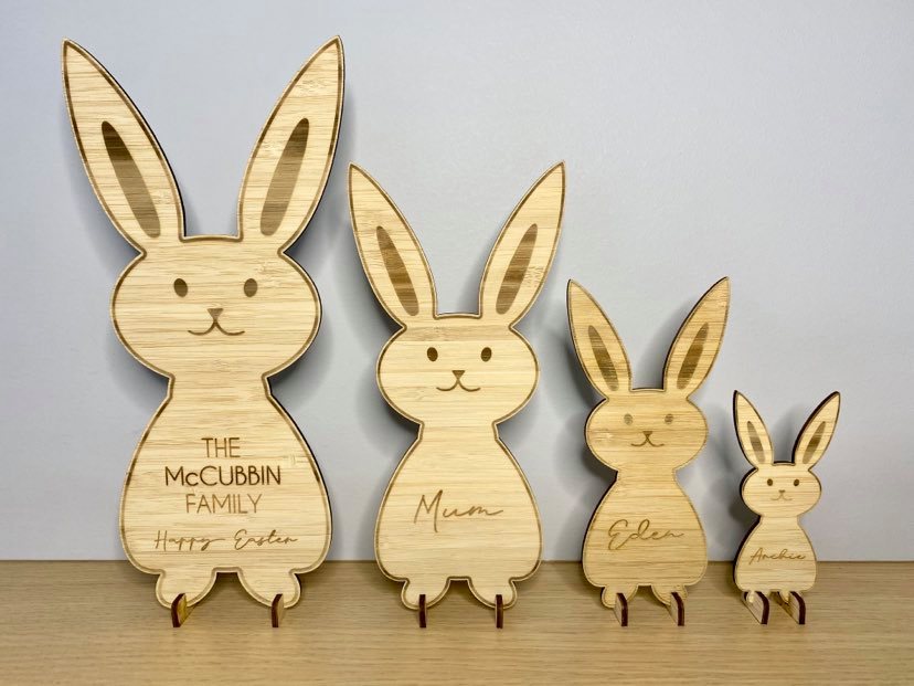 Personalised bunny family