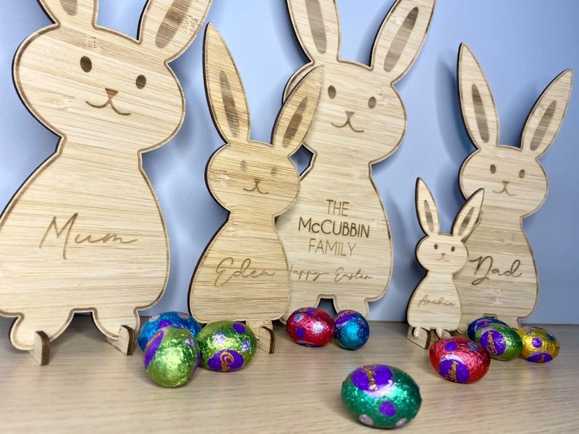 personalised easter bunny family
