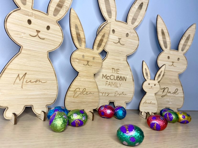 personalised easter bunny family