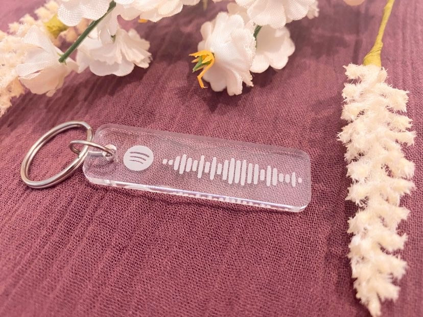 Spotify code key ring - Laser Edge Designs - LaserEdge-Designs