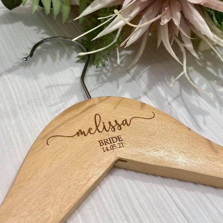 engraved wedding hangers 