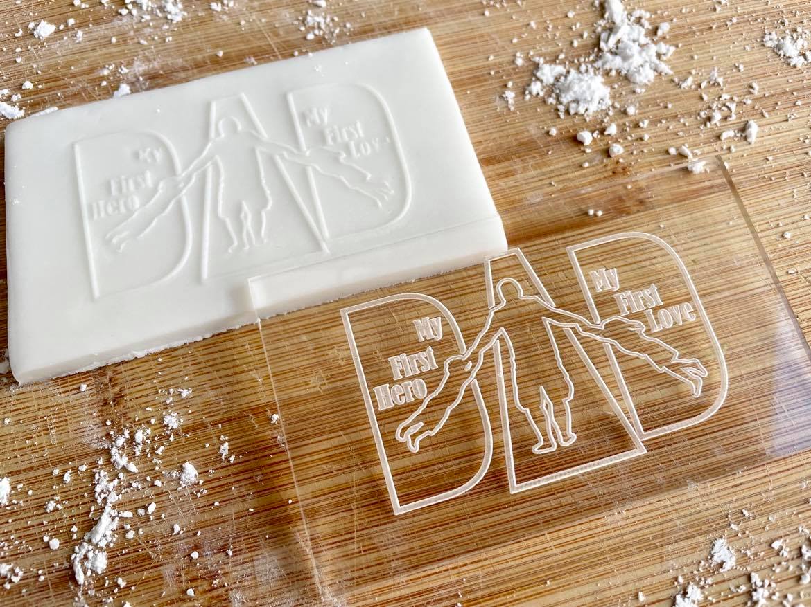 dad embosser cookie stamp