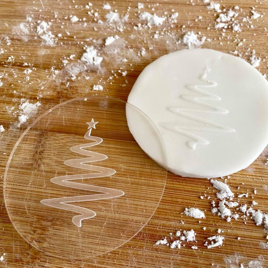 christmas tree embosser cookie stamp