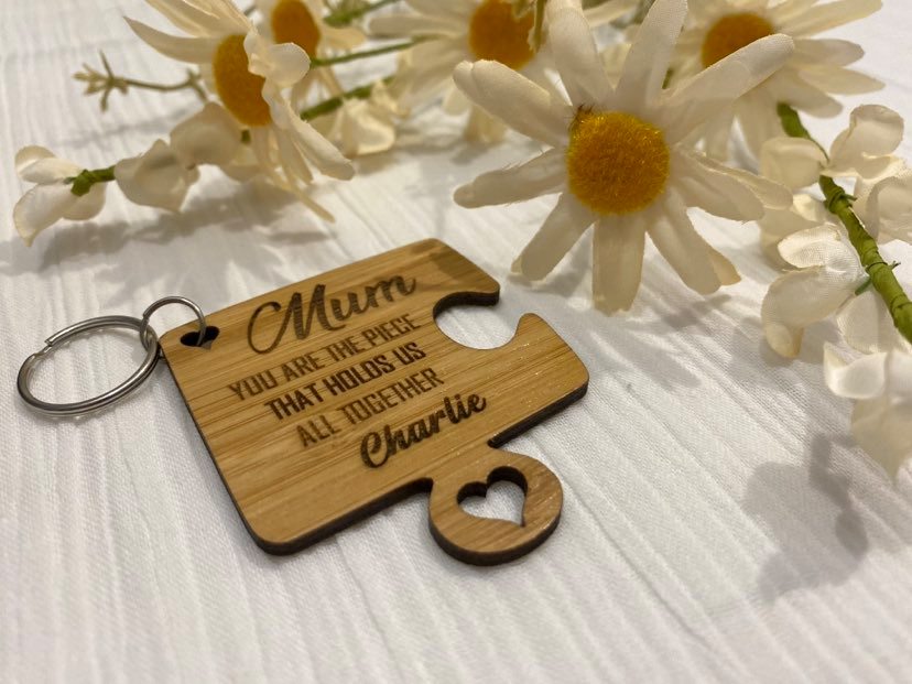 puzzle piece key ring